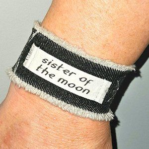 Sister Of The Moon Black Bracelet Cuff Stevie Nicks Boho Hippie Fleetwood Mac